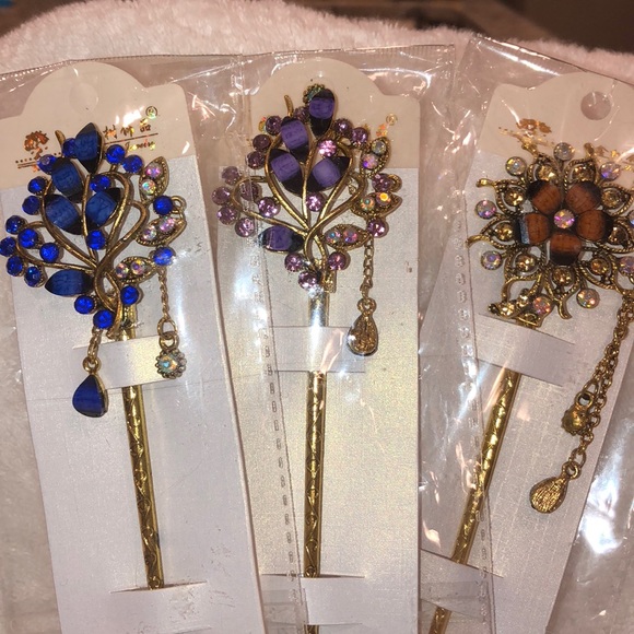 SOLD 💕❤️Hair Sticks no 2 are alike - Picture 6 of 8